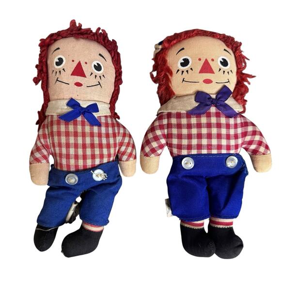 Vintage Knickerbocker 7 inch Raggedy Ann And Andy Small Dolls Lot of 4 - Picture 5 of 10